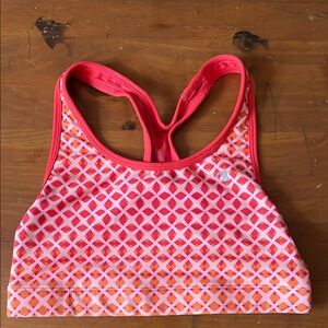 Champion Pink and Orange Geometric Sports Bra